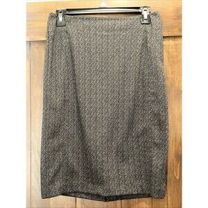 E427 New York & Company Black & Gray Skirt Below Knee Size XS EUC